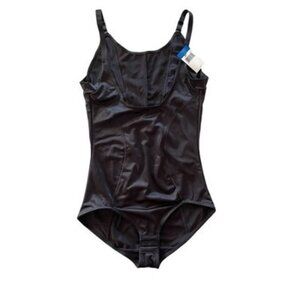 Maidenform 2656 Black Flexees Ultimate Slimmer Open Bust Body Shaper Size XL $63